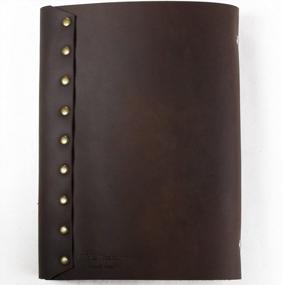 img 1 attached to Dark Brown Leather Journal Diary Notebook A5 Refillable With 6-Ring Binder And Lined Craft Paper