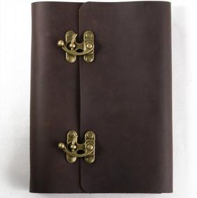 img 2 attached to Dark Brown Leather Journal Diary Notebook A5 Refillable With 6-Ring Binder And Lined Craft Paper