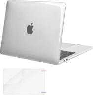 mosiso clear hard shell case and screen protector for macbook pro 13 inch (2022-2016) models a2338 m1, a2251, a2289, a2159, a1989, a1708, a1706 with/without touch bar logo