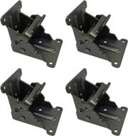 set of 4 foldable steel bed leg support brackets with screw and gunblack finish by vintagebee, ideal for extension tables logo