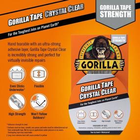 img 3 attached to Gorilla Crystal Clear Repair Tape, 1.88” X 9 Yd, Clear, (Pack Of 1)