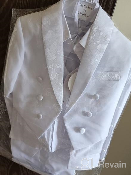 img 1 attached to 👔 Dressy Daisy Classic Tuxedo Wedding Boys' Attire for Suits & Sport Coats review by Antonio Gonzalez