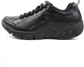 img 3 attached to Women'S Therafit Kathy Slip-Resistant Leather Athletic Shoes: Comfort & Safety Combined!