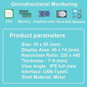 img 2 attached to 🌡️ 3.5-inch Monitor with Temperature Display for DIY Computer