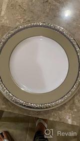 img 7 attached to Stylish Silver Mozaik Chargers/Serving Platters - 12 Inch Perfect For Entertaining