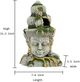 img 3 attached to 🐠 Sunyiny Large Head Sculpture Aquarium Decor - Premium Fish Tank Ornament for 20-30 Gallon Aquarium