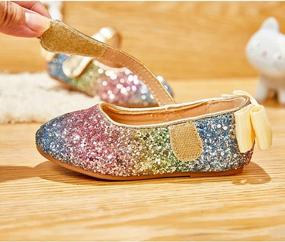 img 2 attached to Girls' Ballerina Flat Mary Jane Dress Shoes - Toddler/Little Girls Wedding School Party