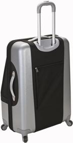 img 3 attached to Travel In Style And Convenience With The Rockland Rome Hybrid Spinner Luggage Set - Black, 3-Piece (20/24/28)