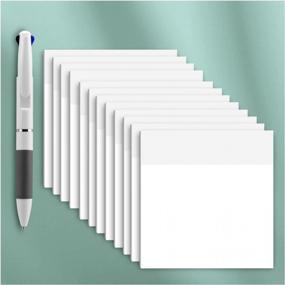 img 4 attached to Clear And Super Sticky: 12-Pack Translucent 3X3 Sticky Notes For Effortless Studying And Working