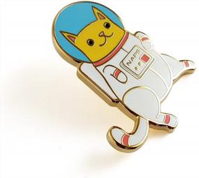 img 3 attached to Pinsanity Astro Cat Enamel Lapel Pin