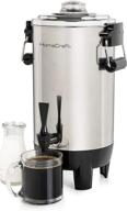 stainless steel 30-cup automatic coffee urn with quick-brewing 1000-watt power - homecraft cu30ss logo