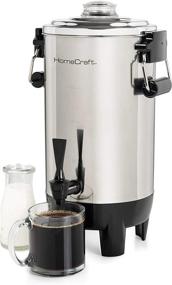 img 4 attached to Stainless Steel 30-Cup Automatic Coffee Urn With Quick-Brewing 1000-Watt Power - HomeCraft CU30SS