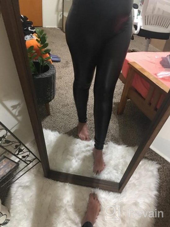 img 1 attached to Women'S Faux Leather High Waisted Leggings Sexy Pants - Tulucky Girls review by Emanuel Frison