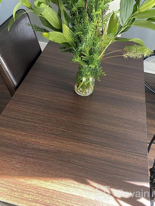 img 1 attached to VEELIKE Dark Wood Wallpaper Peel And Stick Removable Waterproof Wood Grain Contact Paper Self Adhesive Wood Look Contact Paper Vinyl Wrap For Cabinets Countertops Kitchen Furniture Table 15.7''X354'' review by Tim Ross