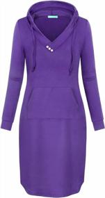 img 3 attached to Stay Comfortable And Chic With Kimmery'S Lightweight Kangaroo Pocket Hoodie Dress For Women