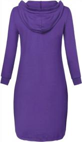 img 2 attached to Stay Comfortable And Chic With Kimmery'S Lightweight Kangaroo Pocket Hoodie Dress For Women