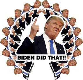 img 2 attached to 100Pcs Joe Biden I DID That! - Humorous Sticker Decal: A Funny Twist on Joe Biden's Campaign Logo - Pointed to Your Left!