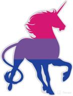 dark spark decals - lgbt bisexual unicorn 4 inch vinyl decal for indoor & outdoor use - cars, laptops, décor, windows & more логотип