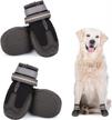 protect your pup from hot pavement with breathable dog shoes- rugged, anti-slip sole, reflective straps- perfect for hiking and jogging with medium to large dogs logo