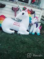 img 1 attached to Add A Touch Of Magic To Your Christmas With Gemmy'S 6' Inflatable Unicorn! review by Autumn Feudner