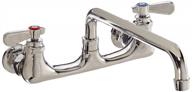 john boos pbf-12-slf low-lead heavy duty splashmount faucet, for pro­bowl sinks, low-lead, 12" swing spout logo