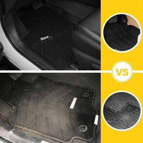 img 1 attached to 🚗 3W TPE All-Weather Custom Fit Floor Mats for Honda CR-V 2017-2022 - Full Set Car Mats Black