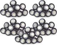 tmh 50 pcs 3/4 inch white led clearance markers bullet marker lights - enhanced visibility for side marker lights, led trailer marker lights, and more! логотип