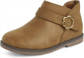 img 4 attached to Cute And Comfy Faux Leather Booties For Girls And Toddlers From Gymboree