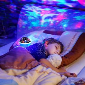 img 2 attached to 🌟 Transform Bedtime with SUNNEST Baby Night Light Kids Projector - 360° Rotating Starry Sky Lights Lamp with Space and Ocean Themes, 8 Lighting Modes, Perfect Star Projector Gifts