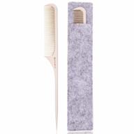white butterfly tail comb by hyoujin - heat resistant teasing comb for easy parting and sectioning logo
