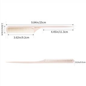 img 2 attached to White Butterfly Tail Comb By HYOUJIN - Heat Resistant Teasing Comb For Easy Parting And Sectioning