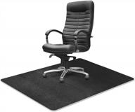 acvcy hard floor chair mat - protective desk mat for home & office floors - 0.16" thick, cuttable to size (47"x35") - black logo
