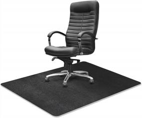 img 4 attached to Коврик для стула ACVCY Hard Floor - Защитный коврик для стола для домашних и офисных полов - Толщина 0,16 дюйма, разрезаемый по размеру (47 "X35") - Черный