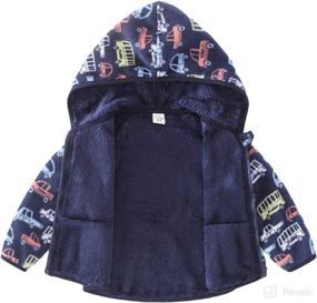 img 2 attached to Thick Warm Toddler Fleece Jacket with Hood - Baby Coat for 👶 Fall, Winter, Spring - Boys, Girls, Kids - Ages 1 to 6 Years