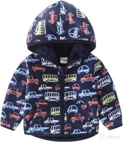 img 4 attached to Thick Warm Toddler Fleece Jacket with Hood - Baby Coat for 👶 Fall, Winter, Spring - Boys, Girls, Kids - Ages 1 to 6 Years