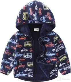 img 3 attached to Thick Warm Toddler Fleece Jacket with Hood - Baby Coat for 👶 Fall, Winter, Spring - Boys, Girls, Kids - Ages 1 to 6 Years