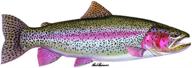 🐟 wild wings rainbow trout car sticker: vibrant full color outdoor vinyl decal for an enjoyable drive логотип