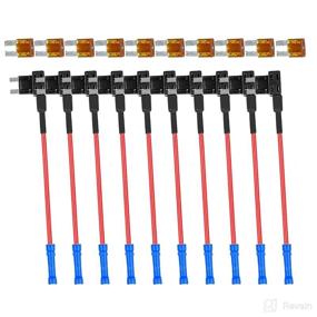 img 4 attached to 🚗 MuHize Micro2 Fuse Tap 10 Pack - ATR Blade Fuse Holder with 10 Pcs 5 Amp Micro2 Blade Fuses - 12V Car Add-a-Circuit Fuse Tap Adapter