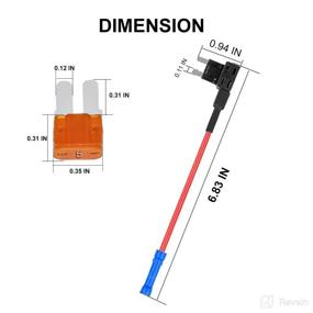 img 1 attached to 🚗 MuHize Micro2 Fuse Tap 10 Pack - ATR Blade Fuse Holder with 10 Pcs 5 Amp Micro2 Blade Fuses - 12V Car Add-a-Circuit Fuse Tap Adapter