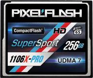 pixelflash 256gb supersport compactflash memory card 1106x pro fast transfer speeds up to 167mb/s for photo and video storage логотип