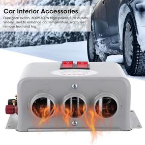 img 3 attached to Oukens 3-Hole Car Heater: 12V Compact Defroster for Fast & Efficient Winter Heating, Frost Removal, and Low Noise Operation