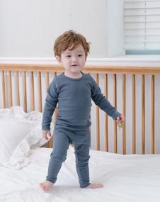 img 1 attached to Cozy And Comfortable: AVAUMA Basic Cotton Pajama Set For Baby Boys And Girls