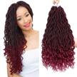 karida 6pcs/lot curly faux locs crochet hair deep wave braiding hair with curly ends crochet goddess locs synthetic braids hair extensions (18inch, t1b/bug) logo