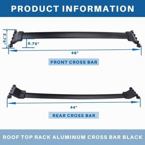 img 1 attached to Car Roof Rack Cross Bars For 2009-2015 Honda Pilot With Side Rails, Cargo Rooftop Luggage Kayak Bicycles Canoe Carrier