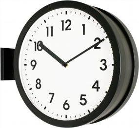 img 4 attached to Double Your Time With Bestime'S 15 Inch Double Sided Wall Clock: Sleek, Minimalist Design, Two-Faced Function, And Easy-To-Read Display For Office, Living Room, Or Home Decor And Gifting.