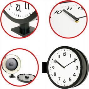 img 2 attached to Double Your Time With Bestime'S 15 Inch Double Sided Wall Clock: Sleek, Minimalist Design, Two-Faced Function, And Easy-To-Read Display For Office, Living Room, Or Home Decor And Gifting.