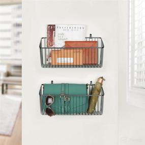 img 3 attached to MDesign Portable Farmhouse Storage Organizer Storage & Organization : Kitchen Storage & Organization