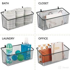 img 1 attached to MDesign Portable Farmhouse Storage Organizer Storage & Organization : Kitchen Storage & Organization