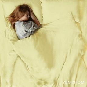 img 3 attached to Upgrade Your Weighted Blanket With YEMYHOM 100% Cotton Removable Duvet Cover - Beige, 48'' X 72''