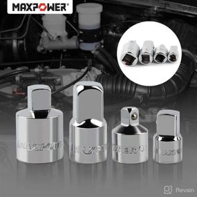 img 3 attached to MAXPOWER 4-Piece Socket Adapter Set: 1/4" x 3/8", 3/8" x 1/4", 3/8" x 1/2", 1/2" x 3/8" - Superior Socket Adapters for Versatile Connectivity